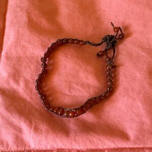 Chic Garnet Beaded Bracelet